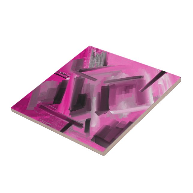 Rosa Black Contemporary Fine Art Kakelplatta (Sidan)
