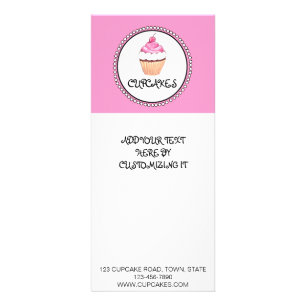 ROSA BLACK CUPCAKE BAKERY FLYER REKLAMKORT