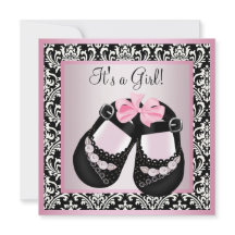 Rosa Black Damask Shower Flicka