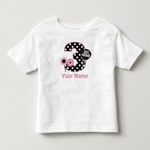rosa Black Dots Personlig T-shirt