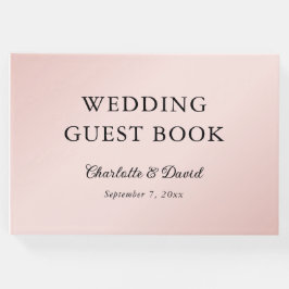  Rosa Black Elegant minimalistisk Bröllop Gästböcker