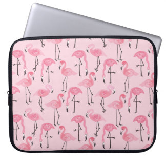 Rosa bläck flamingo, tropisk sommarvin mönster laptop fodral