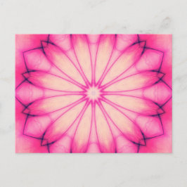 Rosa Bläck Flower Mandala Vykort