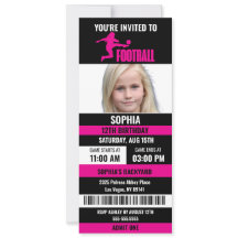 Rosa Black Football Biljett Birthday Photo