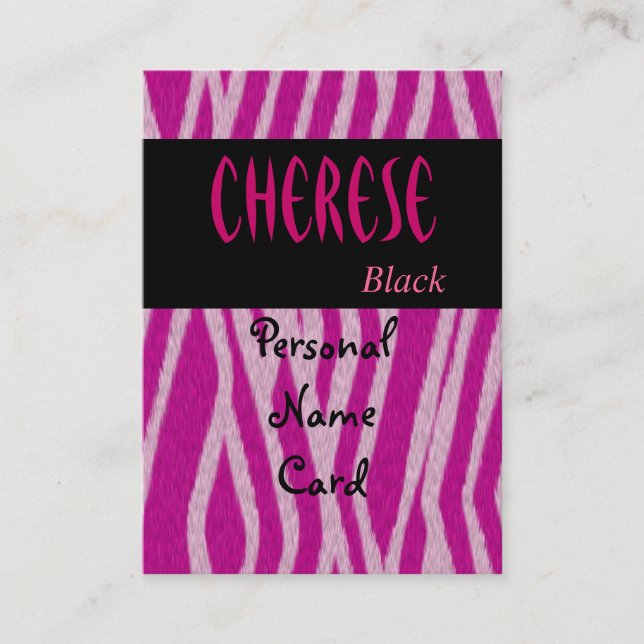 Rosa Black  för privat Namn-kort Visitkort (Framsida)