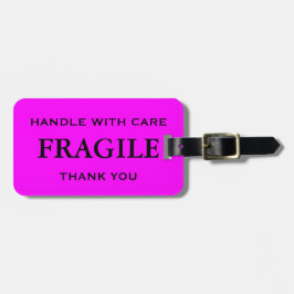 Rosa Black Fragile Handle med Care Tack Bagagebricka