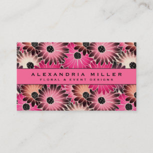 Rosa & Black Gerbera-Daisy Visitkort