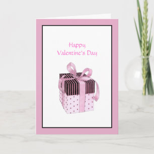 Rosa & Black Gift Valentine-kort Helgkort