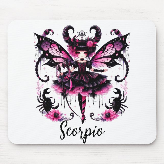 Rosa Black Gothic Fairy Scorpio Astrology Zodiac Musmatta (Framsidan)