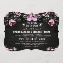 Rosa Black Gothic Ro & Skeleton "Tillsammans med"