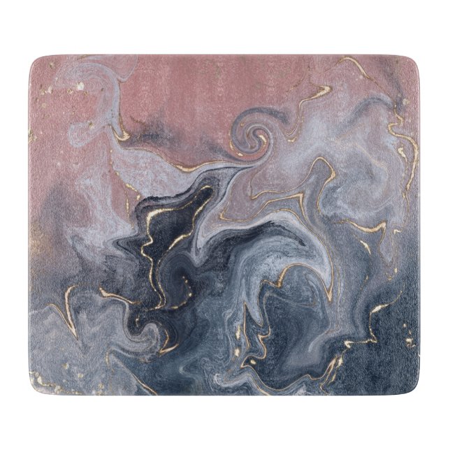Rosa Black Grått Decorative Watercolor marble (Framsidan)