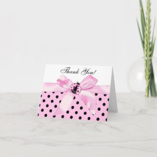 Rosa Black Ladybug, tack. Tack Kort