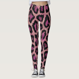 Rosa Black Leopard Animal Print Leggings