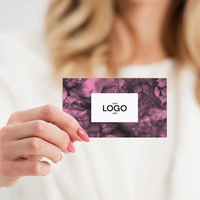 Rosa bläck logotyp Affärskort Visitkort (Skapare uppladdad)