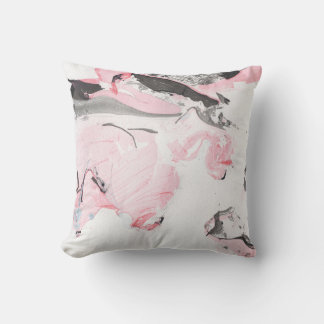 Rosa Black Marble: Hand plockade Kudde