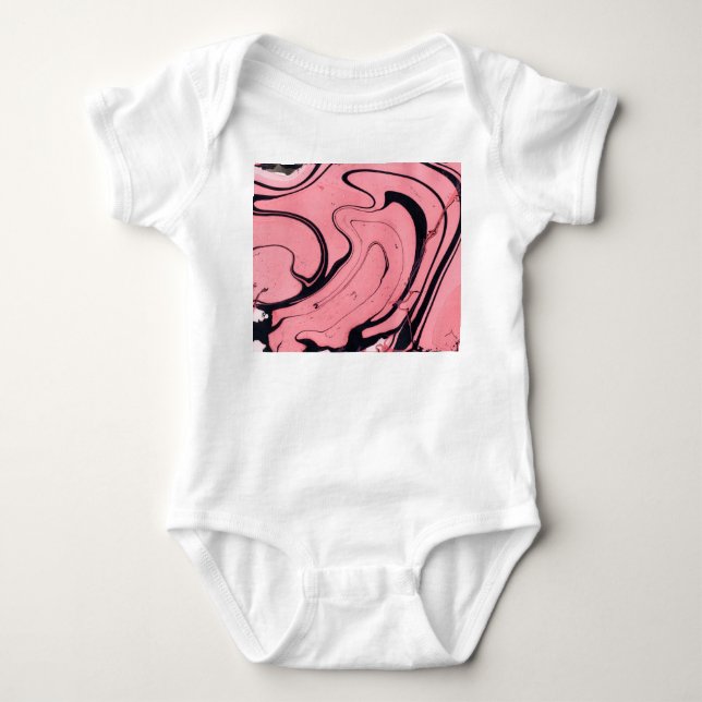 Rosa Black Marble Hand plockade T Shirt (Framsida)