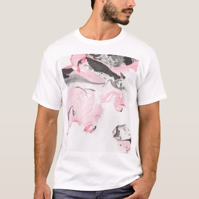 Rosa Black Marble: Hand plockade T Shirt (Framsida)