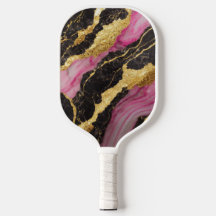 Rosa Black Marble Mönster med Guld