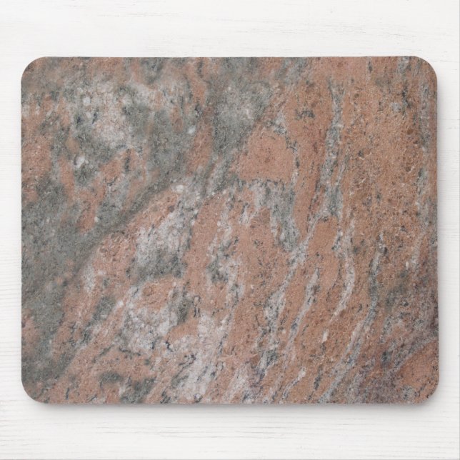 Rosa & Black Marble Swirled Mousepad Musmatta (Framsidan)