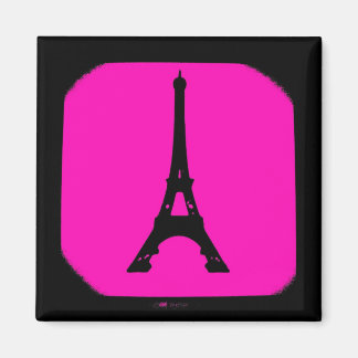 Rosa Black mode Paris Eiffel Torn magnet