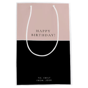 Rosa Black Modern Birthday