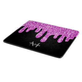 Rosa Black Monogram med skjutreglaget Glitter