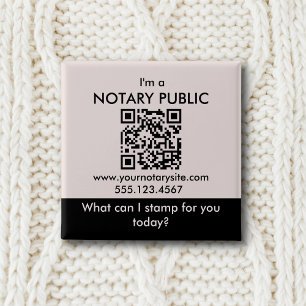 Rosa Black Notary Public Logotyp Add QR Code Anpas Knapp
