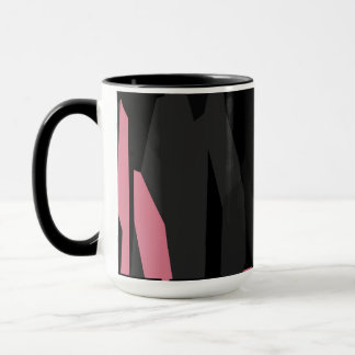Rosa Black och Grått Mugg