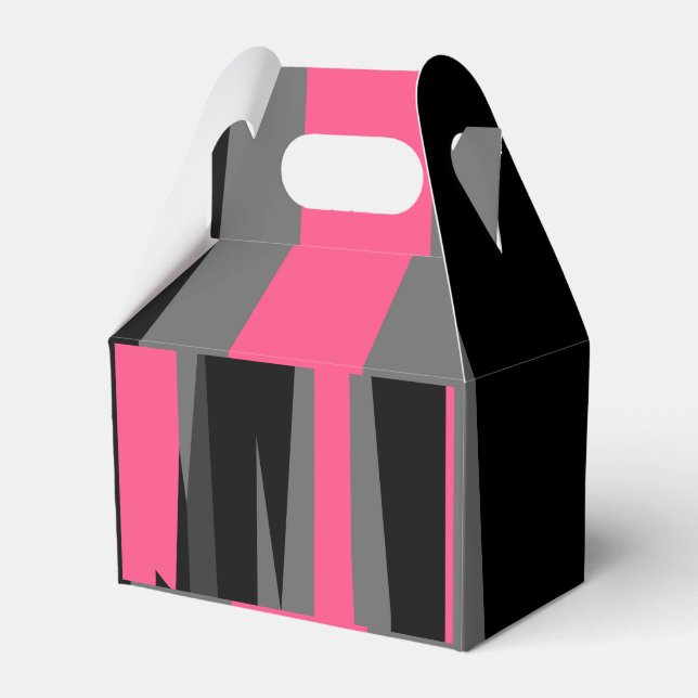 Rosa Black och Grått Presentaskar (Framsidan Sidan)