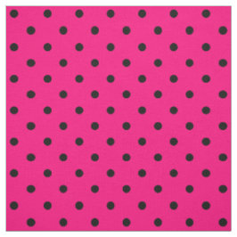 Rosa/Black Polka dots Fabric Tyg