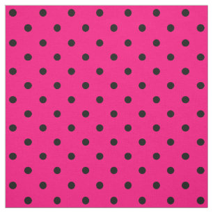 Rosa/Black Polka dots Fabric Tyg