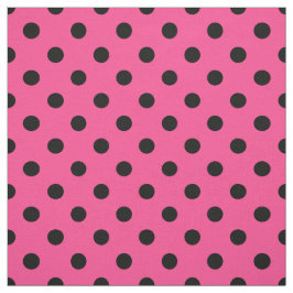 Rosa Black Polka dots Textile Tyg