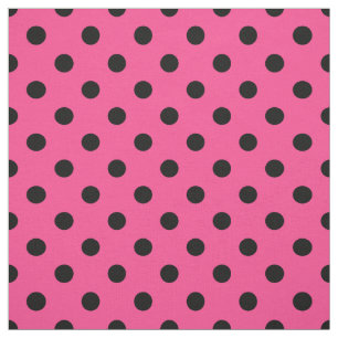 Rosa Black Polka dots Textile Tyg