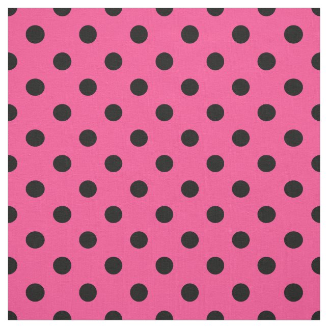 Rosa Black Polka dots Textile Tyg (Provkarta)