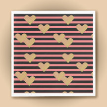 Rosa & Black Rand Valentine Papper