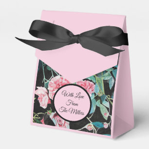 Rosa Black Ro Blommigt Bröllop Cake Favoritbox Presentaskar