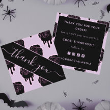 Rosa Black Ro-droppdrivning Halloween Tack