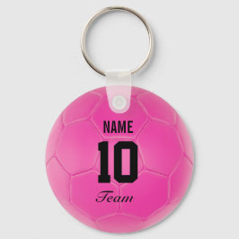 Rosa Black Team Ocer Ball Personlig Namn Nyckelring
