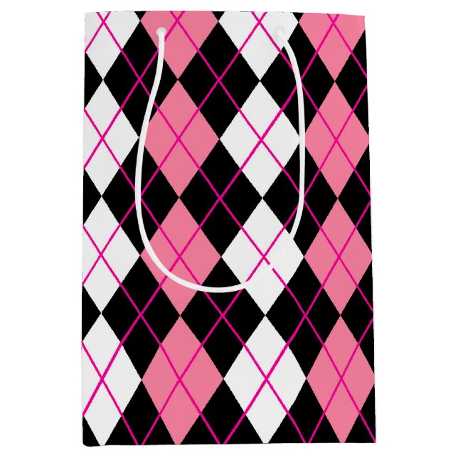 Rosa Black White Argyle Diamond Design (Framsidan)