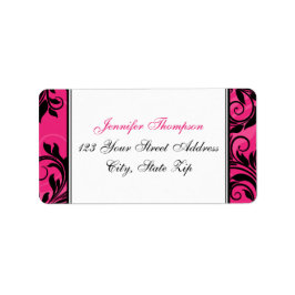 Rosa Black White Chandelier, Scrollss Address Labe Adressetikett