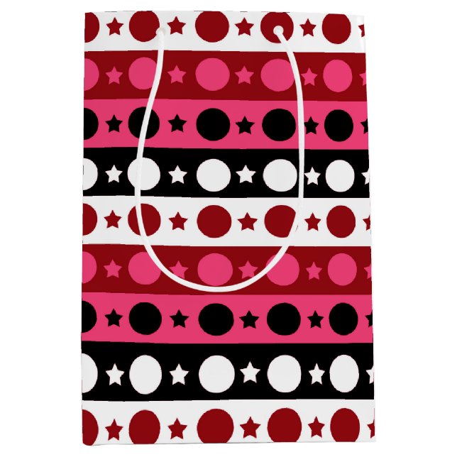 Rosa Black White Circle Stars Rand Design (Framsidan)