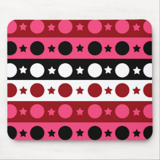 Rosa Black White Circle Stars Rand Design Musmatta