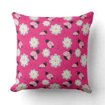 ROSA BLACK WHITE LADYBUGS & WHITE DAISYS