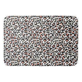  Rosa Black White Leopard Skriv ut            Badrumsmatta