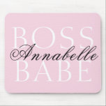 Rosa Black White Namn Chef Babe Musmatta<br><div class="desc">Chic Rosa Black White Script Namn Chef Babe Mouse Pad. Rosa bakgrund med anpassade namn skriver text i svart över vit Chef Babe-text. Konstruera underbar för Chef Babe i ditt liv. Alla färg är anpassade. Vi inbjudningarna dig att besöka vår, GJ Design Co., lagra på Zazzle för att visa matchande...</div>