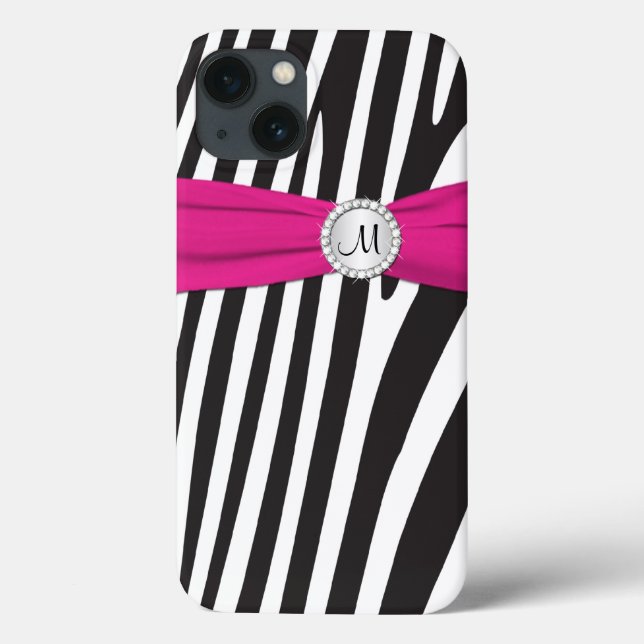 Rosa, Black, White Zebra Stripe iPad Air Case (Baksida)