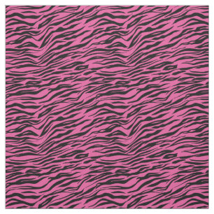 Rosa Black Zebra tryck Tyg