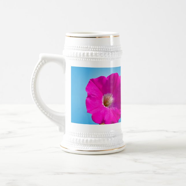 rosa bläckblomma i blå bakgrund. sejdel (Vänster)