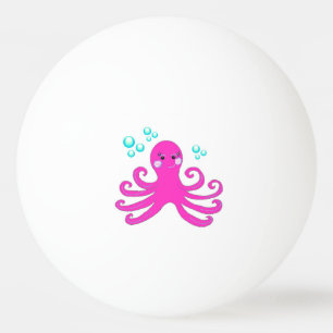 Rosa bläckfisk pingisboll