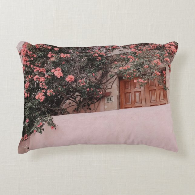 Rosa bläckfisk prydnadskudde (Framsidan)